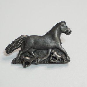 2/$30 - Vintage Horse Brooch and Earring Set